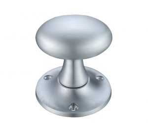 Oval Mortice Door Knobs, Satin Chrome (sold in pairs)