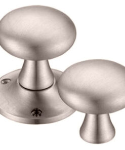 Mushroom Rim Door Knobs, Satin Nickel (sold in pairs)