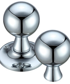 Ball Rim Door Knobs, Polished Chrome (sold in pairs)