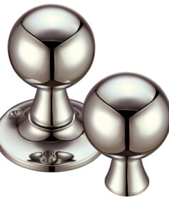 Ball Rim Door Knobs, PVD Stainless Nickel (sold in pairs)