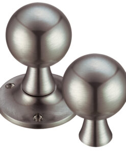 Ball Rim Door Knobs, Satin Nickel -  (sold in pairs)