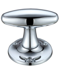 Extended Oval Mortice Door Knobs, Polished Chrome -  (sold in pairs)