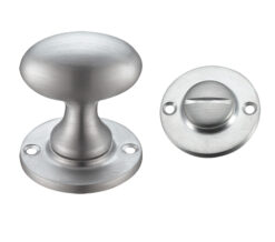 Oval Turn & Release (40mm), Satin Chrome
