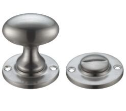 Oval Turn & Release (40mm), Satin Nickel