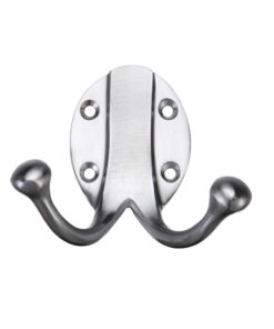 Double Robe Hook, Satin Chrome -