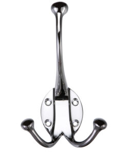Double Hat & Coat Hook, Polished Chrome -