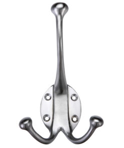 Zoo Hardware Double Hat & Coat Hook - Satin Chrome
