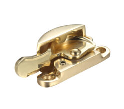 Narrow Style Locking Fitch Fastener, Polished Brass -