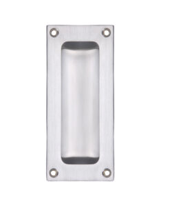 Rectangular Flush Pull, Satin Chrome