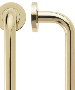 D Pull Handles (19mm Bar Diameter), Polished Brass