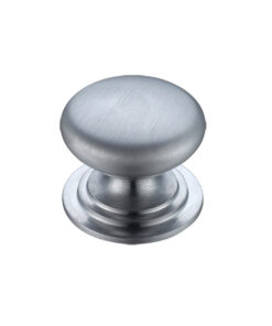 Victorian Cupboard Knob, Satin Chrome