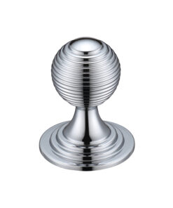 Queen Anne Ringed Cupboard Knob (25mm, 32mm OR 38mm), Polished Chrome
