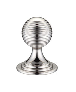 Queen Anne Ringed Cupboard Knob (25mm, 32mm OR 38mm), Polished Nickel