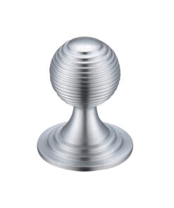 Queen Anne Ringed Cupboard Knob (25mm, 32mm OR 38mm), Satin Chrome