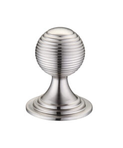 Queen Anne Ringed Cupboard Knob (25mm, 32mm OR 38mm), Satin Nickel