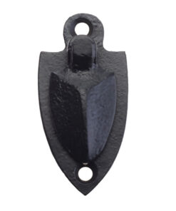 Shield Escutcheon With Cover - 30mm x 64mm - Black Antique