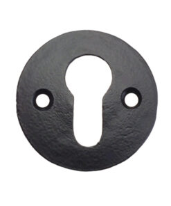 Round Euro Profile Escutcheon, Black Antique