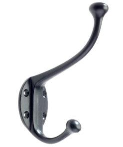Hat & Coat Hook (140mm), Black Antique