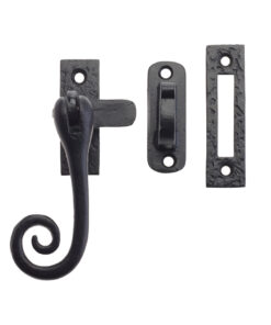 Curly Tail Casement Fastener, Black Antique