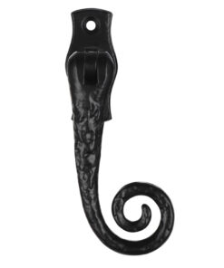 Monkey Tail Lockable Casement Fastener, Black Antique