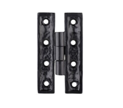 H Cabinet Door Hinge, Black Antique