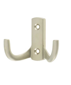Vitttoria Double Robe Hook (58mm x 30mm), Satin Nickel