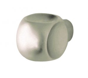 Cubo Cabinet Knob (12mm Diameter), Satin Nickel