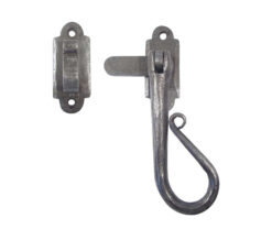 Handforged Shepherds Crook Casement Fastener (105mm x 33mm), Pewter