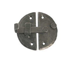 Handforged Cabinet Latch (72mm Diameter), Pewter