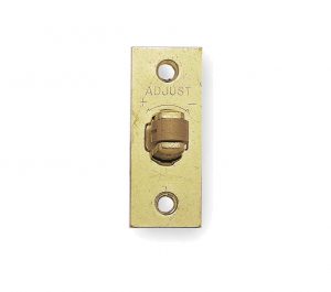 Adjustable Rollerbolt Catch With Brass Roller, Polished Brass