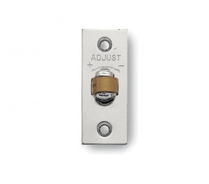 Adjustable Rollerbolt Catch With Brass Roller, Satin Nickel