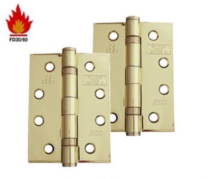 4 Inch Ball Bearing Hinges, Polished Brass