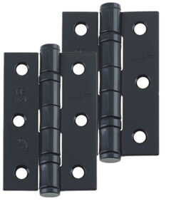3 Inch Ball Bearing Hinges, Black Finish (sold in pairs)