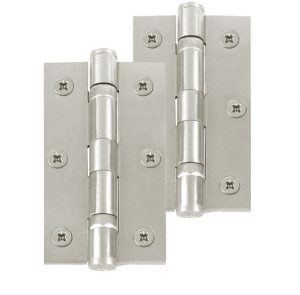 3 Inch Ball Bearing Hinges, Satin Nickel (sold in pairs)