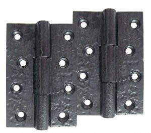 4 Inch Butt Hinges, Black Finish (sold in pairs)