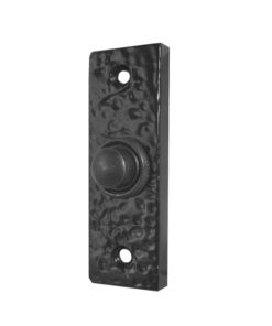 Rectangular Bell Push (76mm x 25mm), Black Antique
