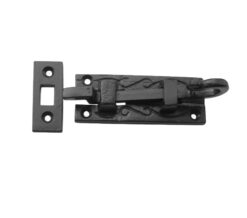 Necked Barrel Bolt (100mm), Black Antique