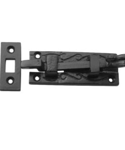 Necked Barrel Bolt (100mm), Black Antique