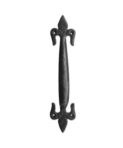 Fleur De Lys Cabinet Pull Handles - Black Antique