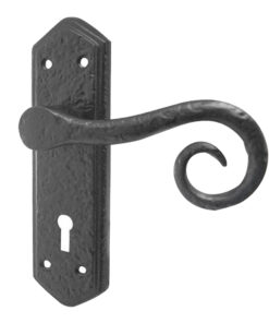 Royal Door Handles On Backplate, Black Antique (sold in pairs)