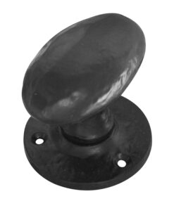 Oval Shape Mortice Door Knob - Black Antique (sold in pairs)