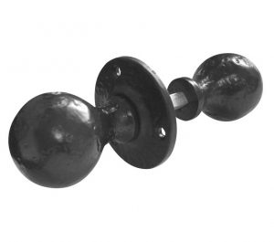 Ball Shape Rim Door Knob, Black Antique