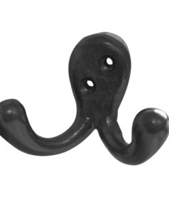 Double Robe Hook, Black Antique