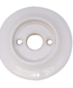 Alternative Backplate Option For Porcelain Mortice Door Knobs, White (sold in pairs)