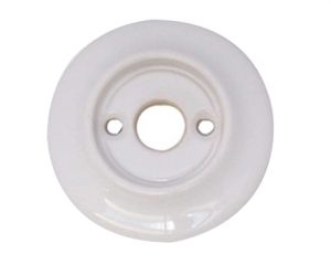 Alternative Backplate Option For Porcelain Mortice Door Knobs, White (sold in pairs)