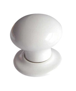 Porcelain Mortice Door Knobs, Plain White