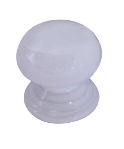 Porcelain Cupboard Door Knobs, Plain White