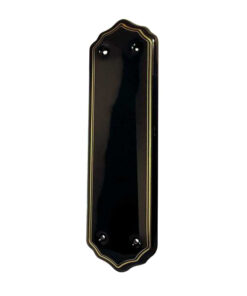 Porcelain Fingerplate (280mm x 78mm), Goldline Black