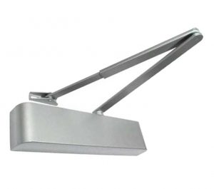 Contract Size 2-4 Overhead Door Closer With Matching Arm, Silver Enamelled
