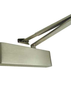 Slimline Architectural Size 2-5 Overhead Door Closer With Matching Arm (DDA Compliant), Silver Enamelled